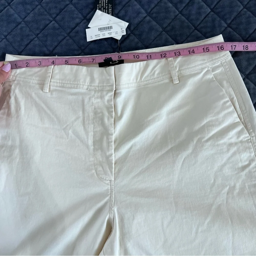 J. Crew Wide leg Pant’s Women’s Size 12 Cream High Rise Trouser Culottes Beige